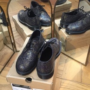 Dr. Martens 1461 Baroque Oxfords, dark purple/gold